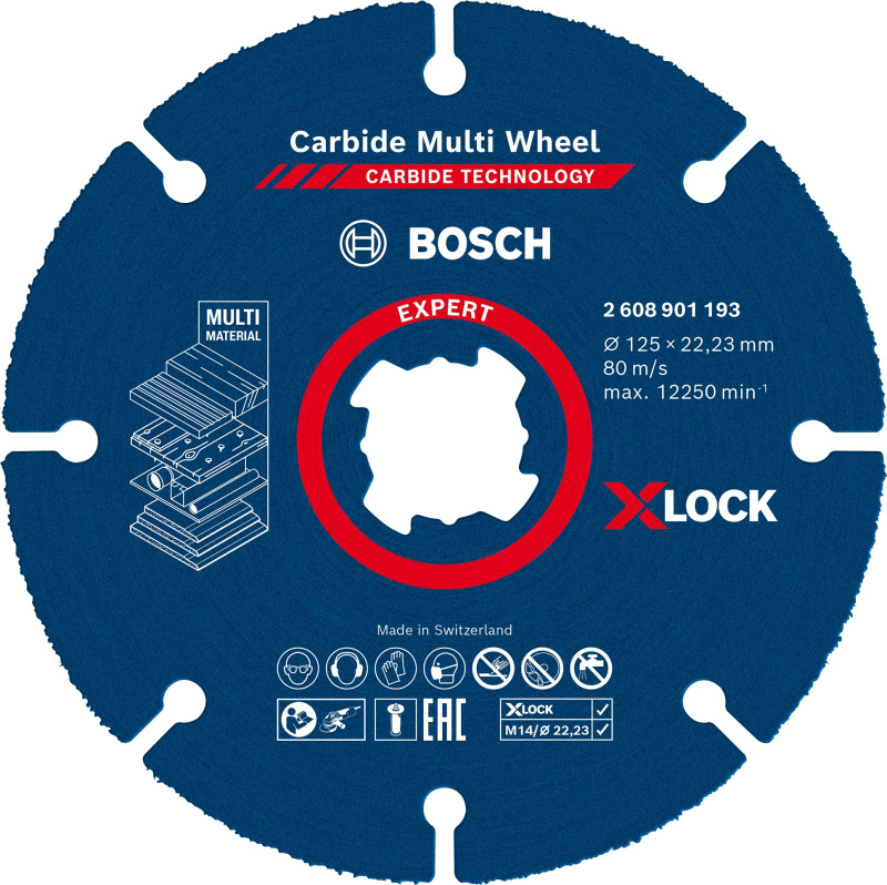 Kotouč řezný Bosch EXPERT Carbide Multi Wheel X-LOCK 125 mm