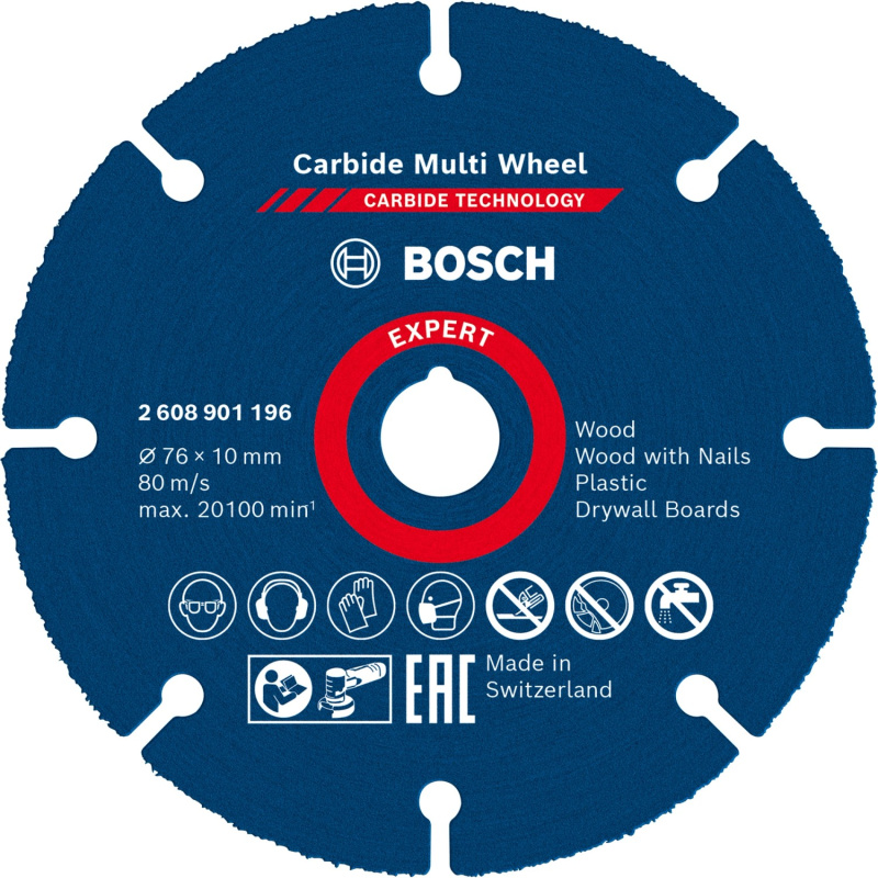 Bosch Řezací kotouč Expert Carbide Multi Wheel, pr. 76 x 10 mm