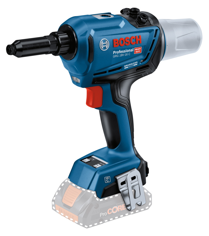 Pistole nýtovací AKU Bosch GRG 18V-16 C (bez AKU)