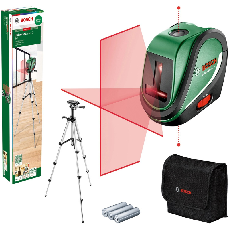 Bosch Křížový stavební laser UniversalLevel 2 Set vč. stativu