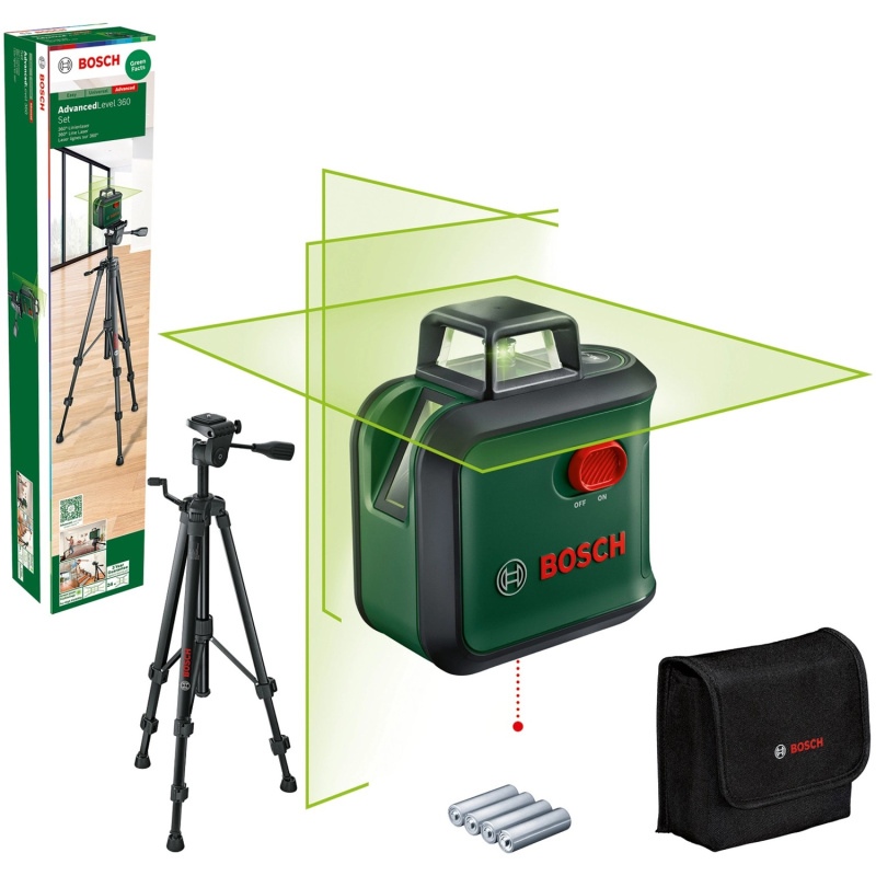 Bosch Čárový laser AdvancedLevel 360 Set vč. stativu