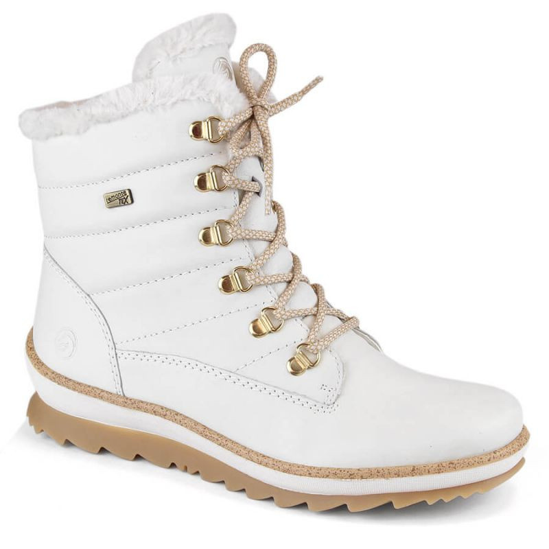 Kožené nepromokavé zateplené boty Remonte W RKR629 white 41