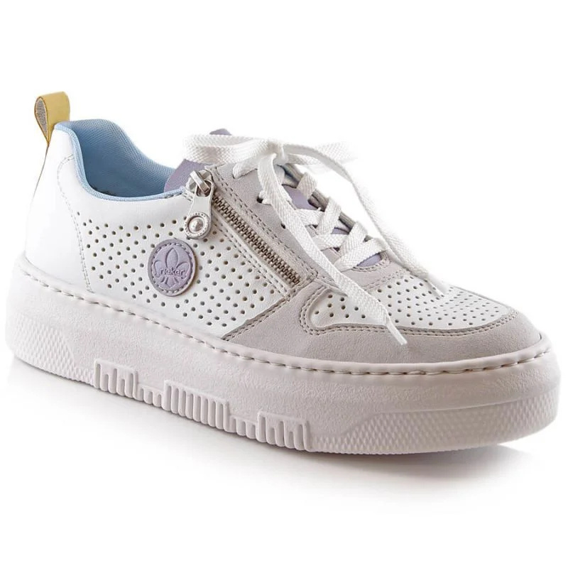 Pohodlné bílé polobotky Rieker W RKR589 40