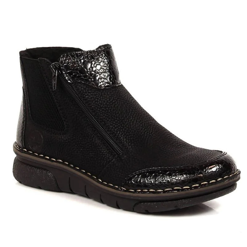 Pohodlné zateplené boty na zip Rieker W RKR555 39