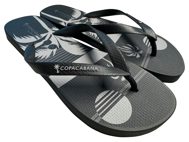 Copacabana by Ipanema Dámské / Pánské žabky (pánská/palma/šedá, 43)
