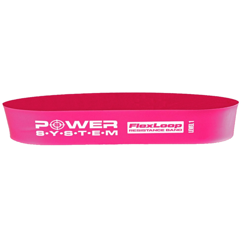 Power System Posilovací guma FLEX LOOP Light - růžová 60 x 5 x 0,8 cm