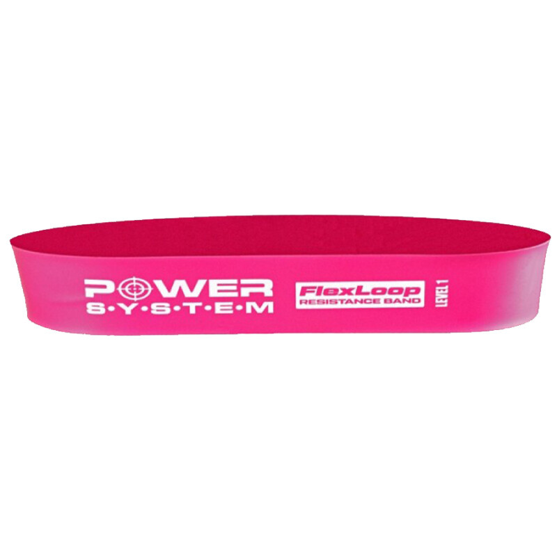 Power System Posilovací guma FLEX LOOP Light - růžová 60 x 5 x 0,8 cm