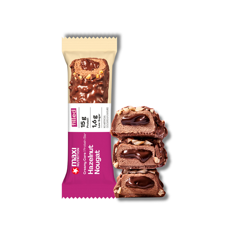 Maxi Nutrition Creamy Core Protein Bar 45 g - lískový oříšek/ nugát