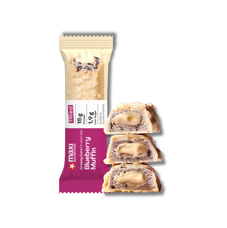 Maxi Nutrition Creamy Core Protein Bar 45 g - borůvkový muffin