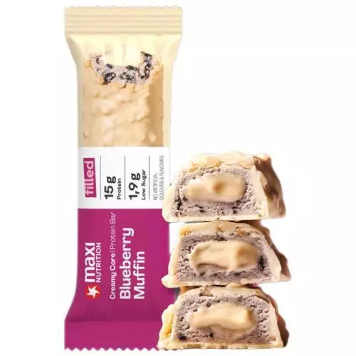 Maxi Nutrition Creamy Core Protein Bar 45 g - borůvkový muffin