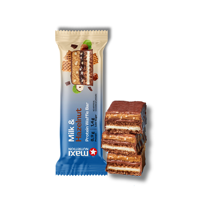 Maxi Nutrition Waffle protein bar 40 g - mléko/ oříšek
