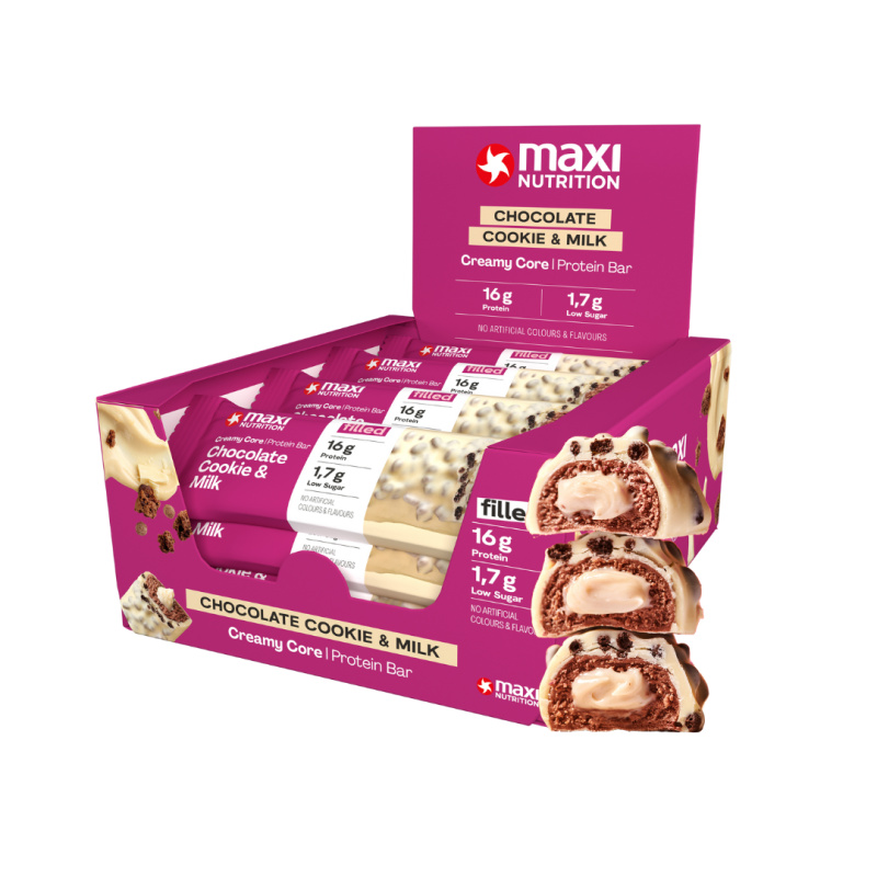 Creamy Core Protein Bar Chocolate Cookie & Milk, 12x45g