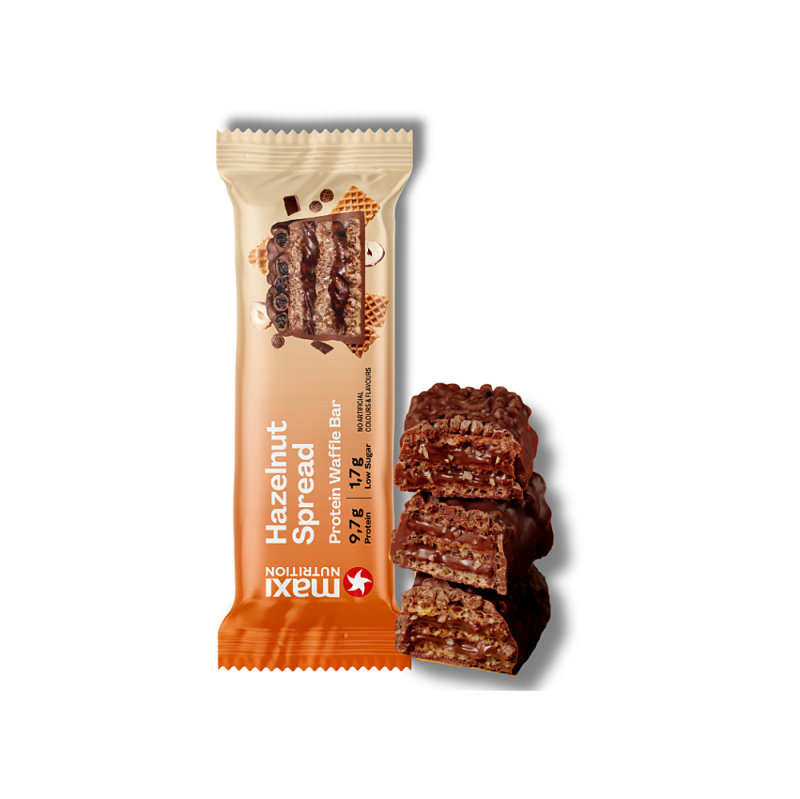 Maxi Nutrition Waffle protein bar 39 g - oříšková pomazánka