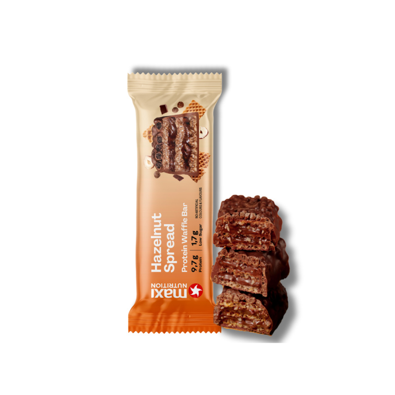 Maxi Nutrition Waffle protein bar 39 g - oříšková pomazánka