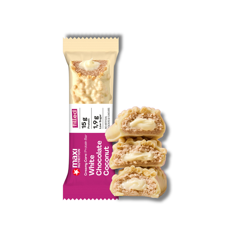 Maxi Nutrition Creamy Core Protein Bar 45 g - bílá čokoláda/ kokos