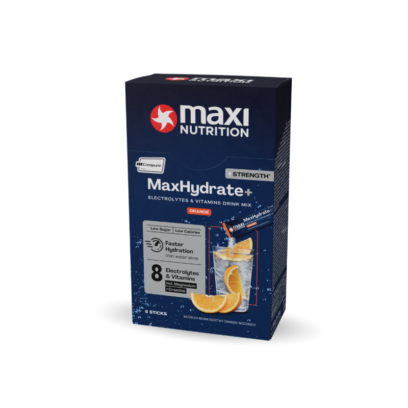 Hydratační prášek + Síla, s příchutí pomeranč 128 g (8 x 16 g)