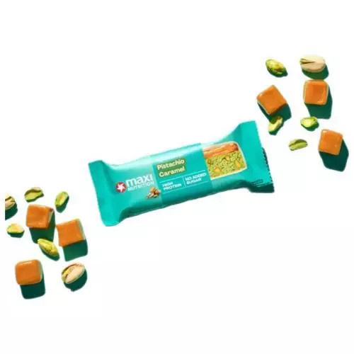 MaxiNutrition Proteinová tyčinka soft pistachio caramel 45g