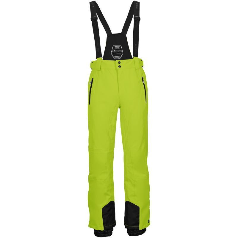 Pánské prodyšné nepromokavé lyžařské kalhoty Killtec Enosh green s nastavitelnými šlemi žluté (30920/766) xxl