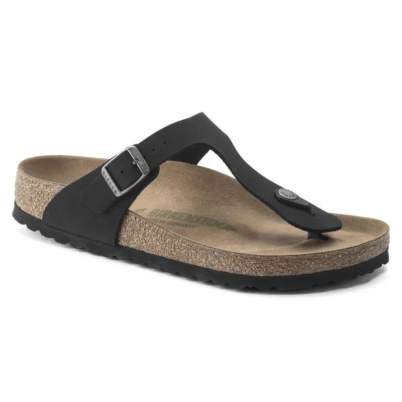 Birkenstock Gizeh Birko-Flor women's Narrow Black žabky pro úzkou nohu vegan black (1020487) dámské 37