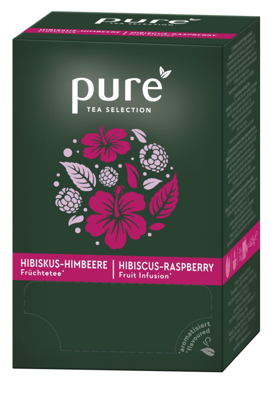 Čaj PURE TEA Selection - Ovocný Ibišek, Malina, 25 x 3 g