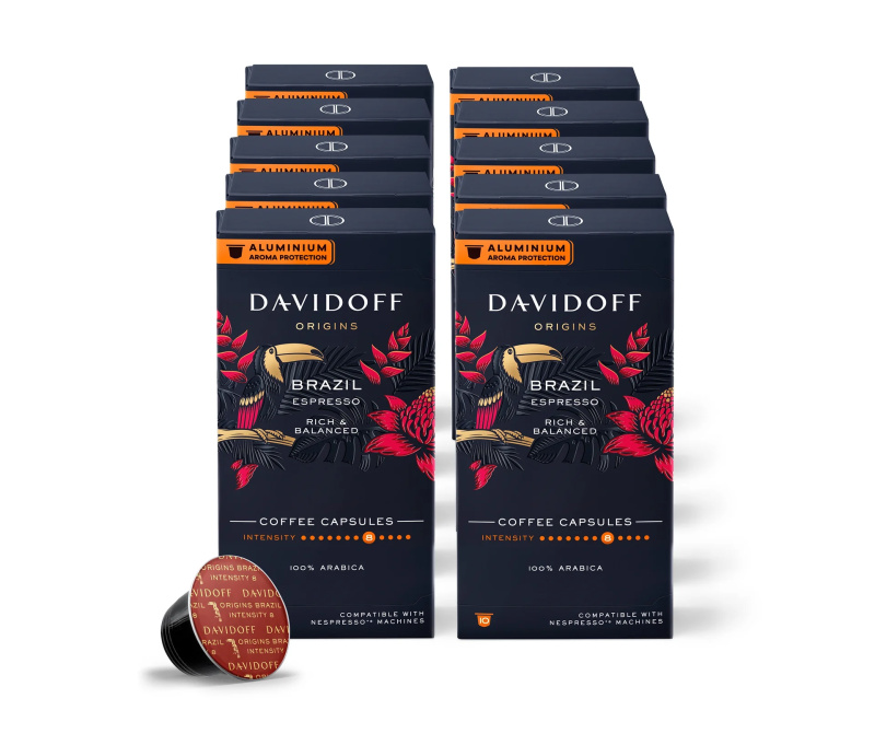 DAVIDOFF CAFÉ ORIGINS Brazil Espresso − 10 x 10 kapslí