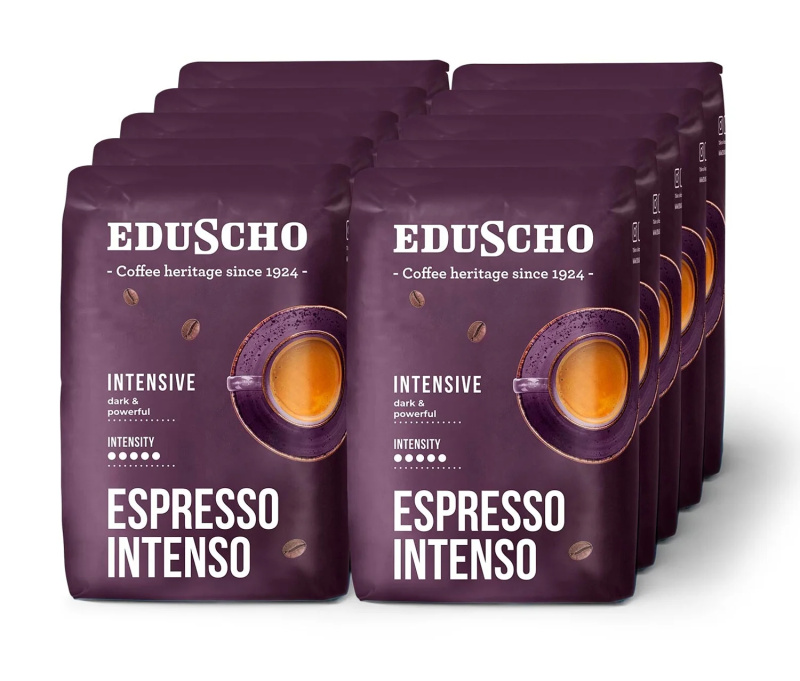 Eduscho Espresso Intenso - 10 x 500 g zrnkové kávy