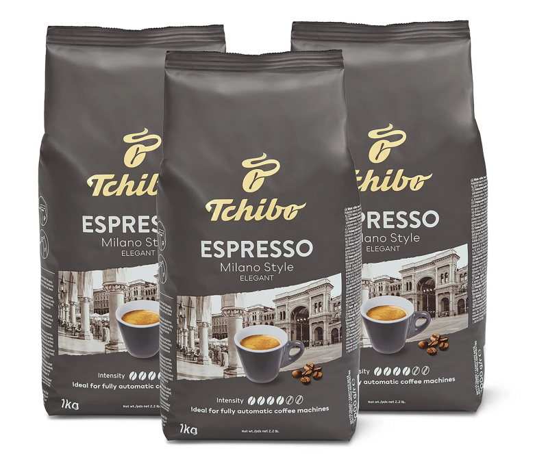 Tchibo Espresso Milano Style - 1 kg x 3 zrnkové kávy