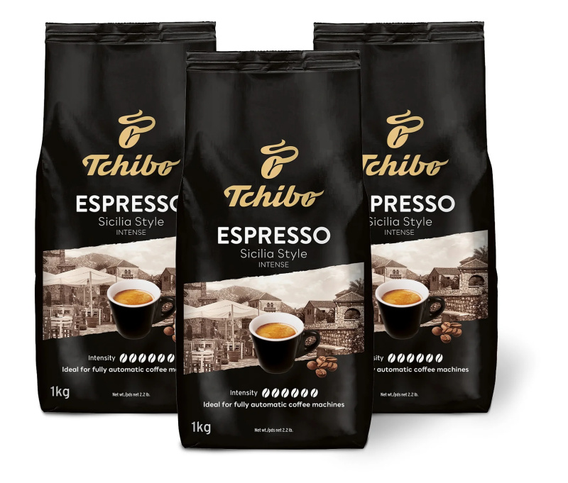 Tchibo Espresso Sicilia Style - 3x 1 kg zrnkové kávy