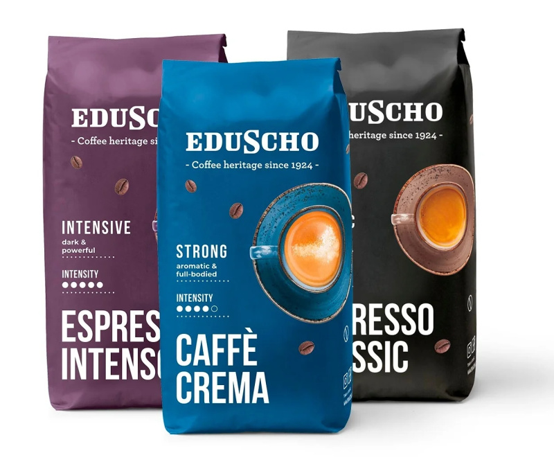 Eduscho Ochutnávkový set 3kg zrnkové kávy