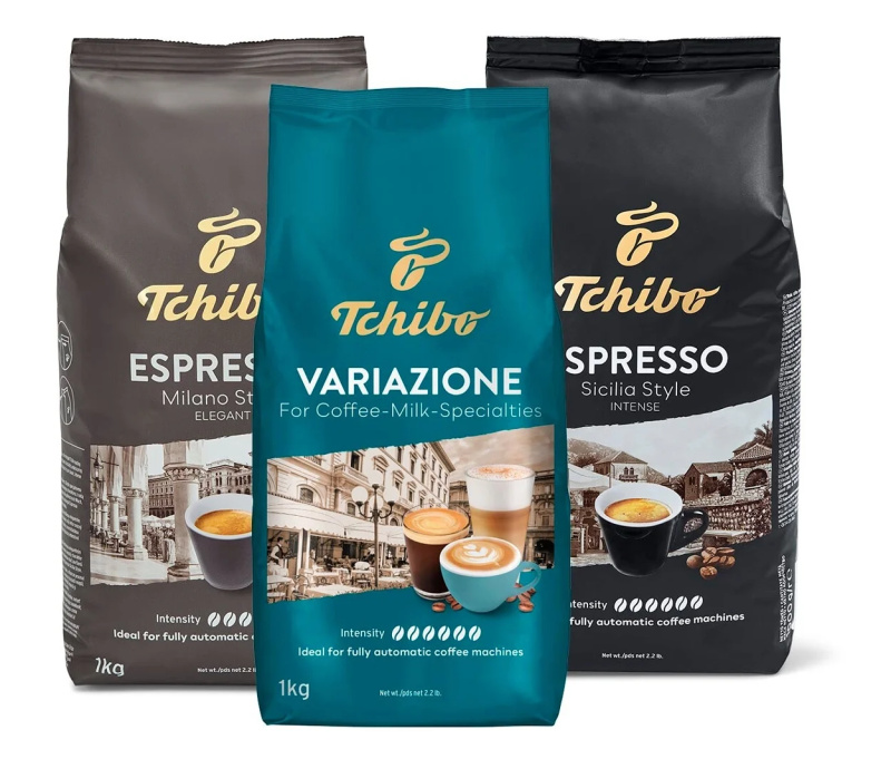 Tchibo Ochutnávkový set 3 kg zrnkové kávy