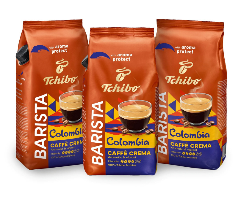 BARISTA Origins Colombia − 3 × 1 kg zrnkové kávy
