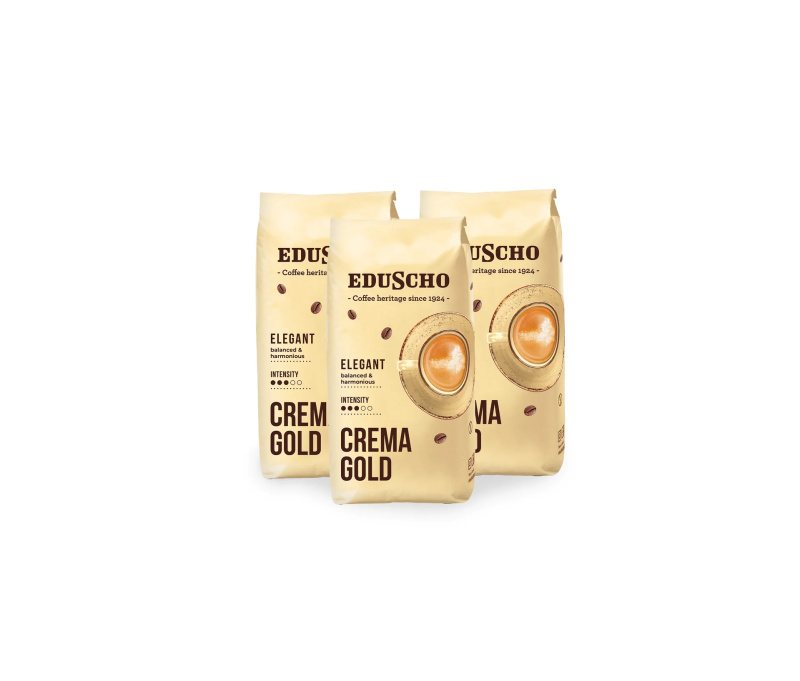 Eduscho Crema Gold – 3 x 1 kg zrnkové kávy