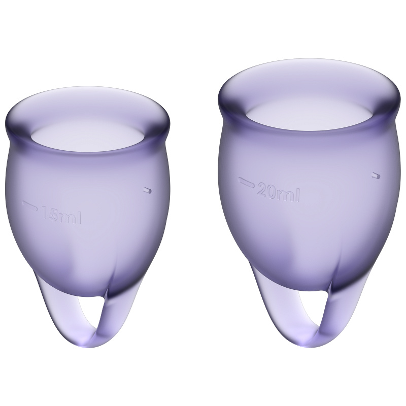 Satisfyer menstruační kalíšky Feel confident 2 ks | Fialová
