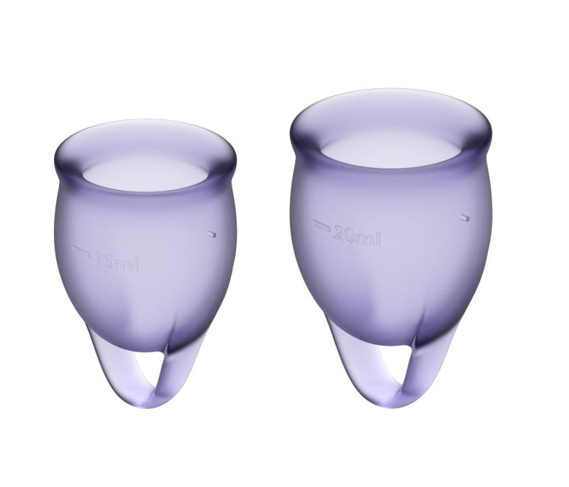 Satisfyer menstruační kalíšky Feel confident 2 ks | Fialová