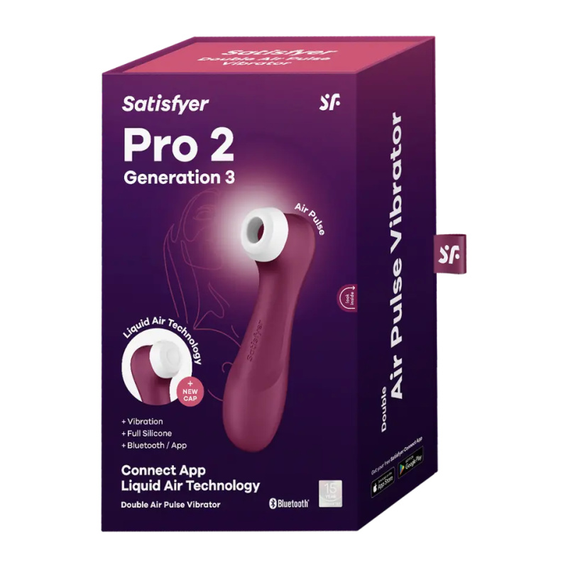 Satisfyer Vibrátor Pro 2 Generation 3 Bluetooth Wine Red
