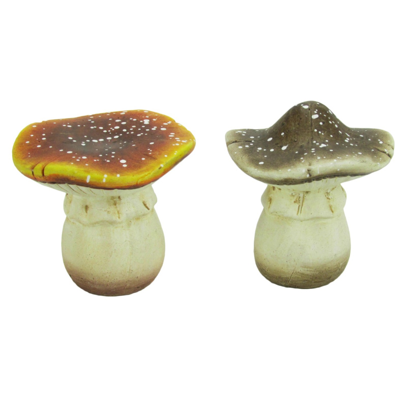 Podzimní stojací dekorace keramické houby různé druhy 5,5 cm, 1 ks