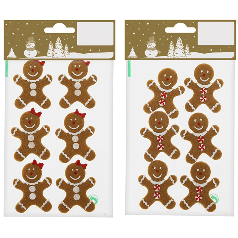 Plstěné ozdoby s lepicím bodem, 6 ks, různé druhy