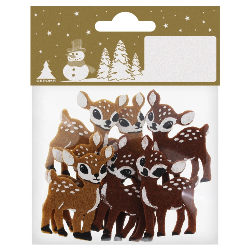 Koloušek z plsti s lepicím bodem, 8 ks, různé druhy