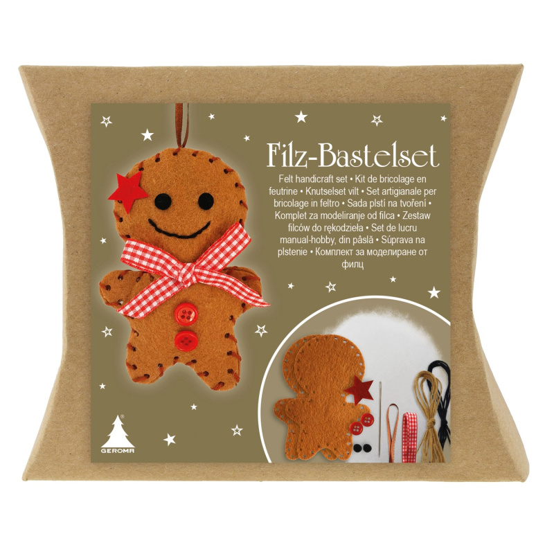 GEROMA Udělej si sám - kreativní sada perníček z filcu 14 cm, 1 ks