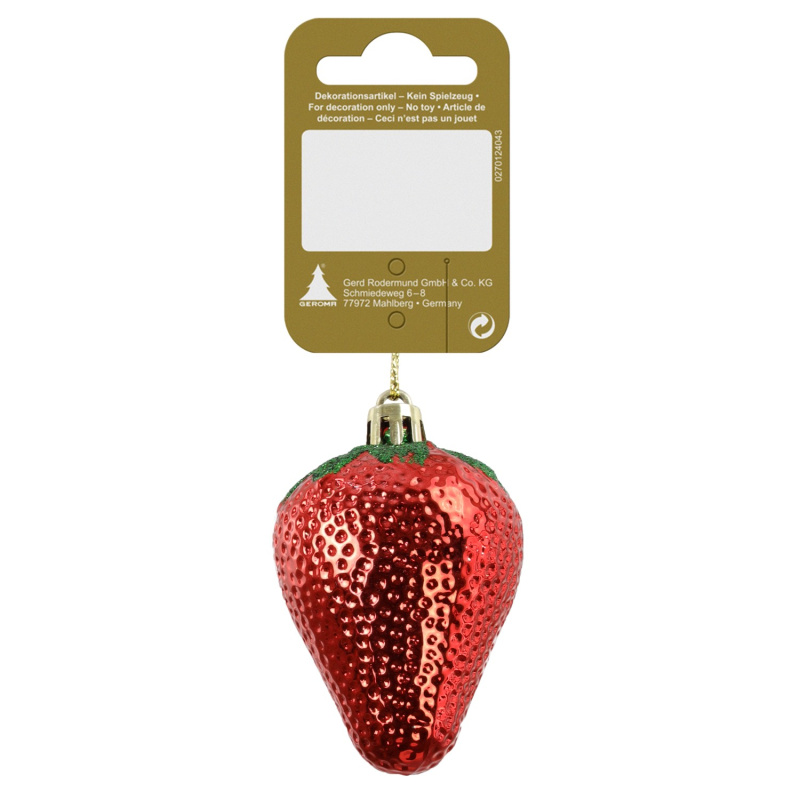 GEROMA Plastová vánoční ozdoba jahoda 6 cm, 1 ks