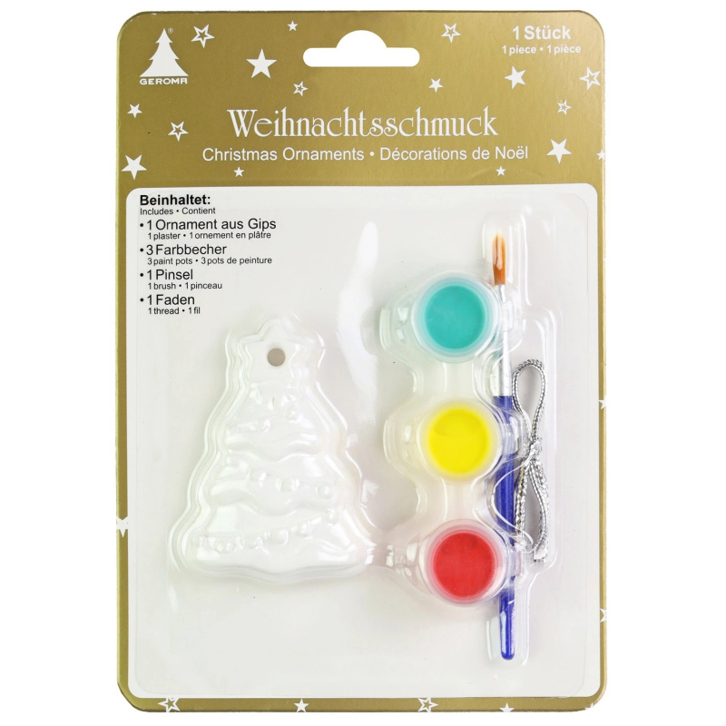 Vánoční dekorace strom ze sádry k pomalování