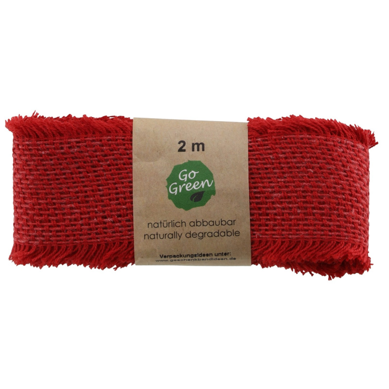 GEROMA Bavlněná stuha červená 2 m