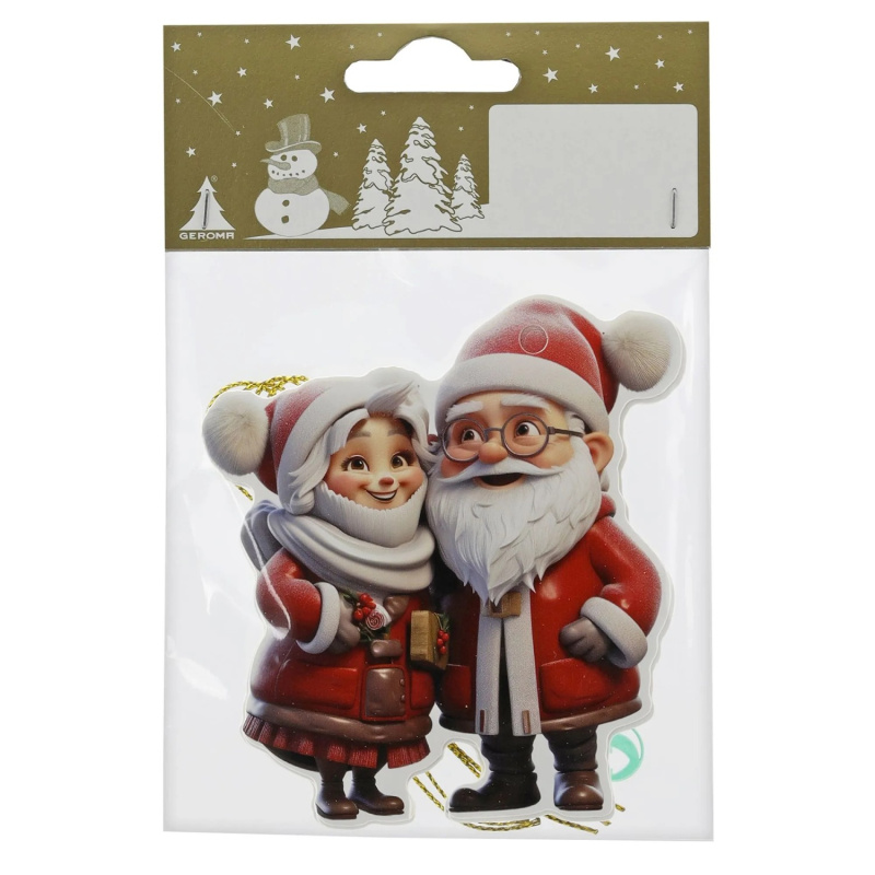 Gerd Rodermund Sada jmenovek na dárky Santa a paní Santová, červeno-bílá, 6 ks
