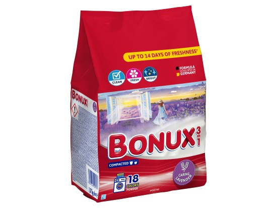 Bonux Prací prášek na barevné prádlo Caring Lavender 3v1 18 PD