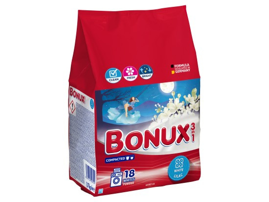 Bonux Prací prášek White Lilac 3v1 18 PD