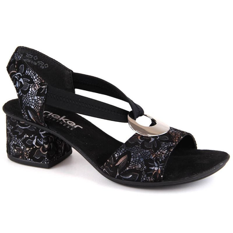Pohodlné černé sandály Rieker W RKR679 42