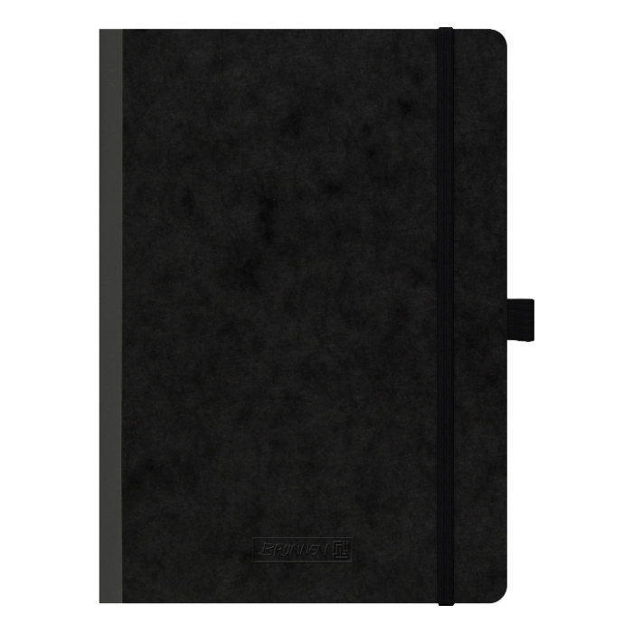 Zápisník tečkovaný A5 černý s gumičkou