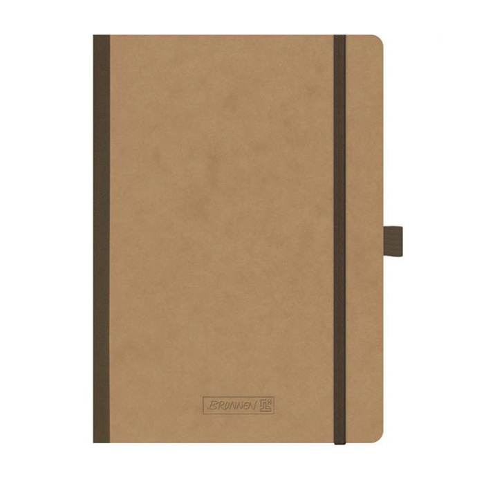 Zápisník tečkovaný A5 kraft s gumičkou