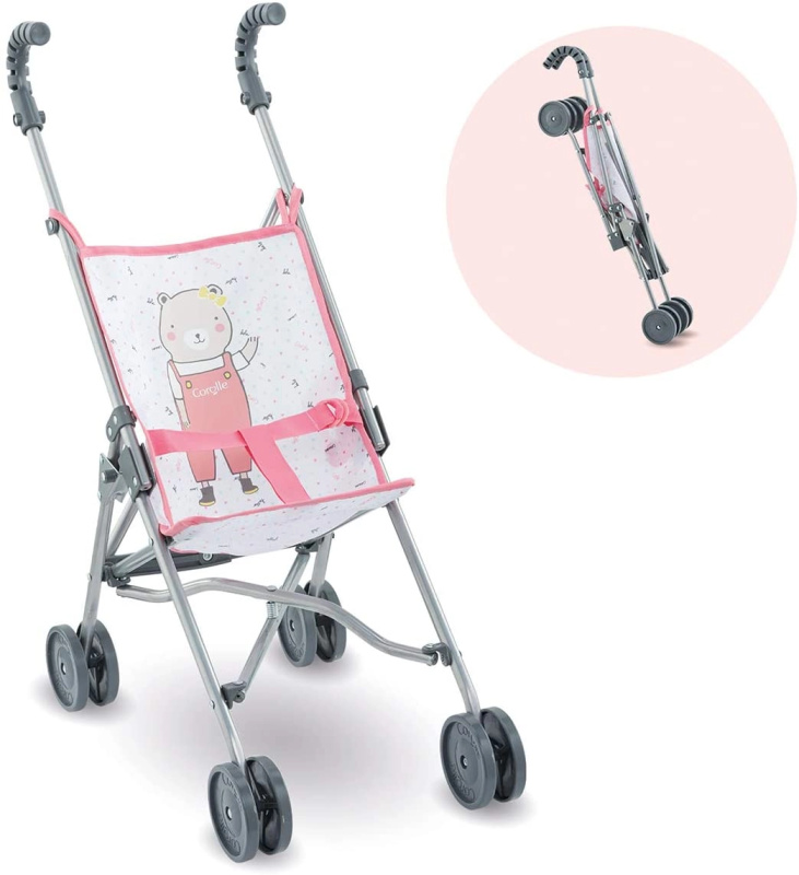 Corolle skládací kočárek pro panenky 36–42 cm růžový