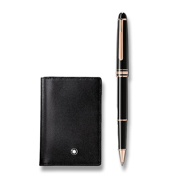 Souprava Montblanc Meisterstück Classique Rose Gold roller a vizitkář